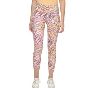 Calvin Klein Performance Printed High-Rise 7/8 Leggings - Pursuit Sunstorm